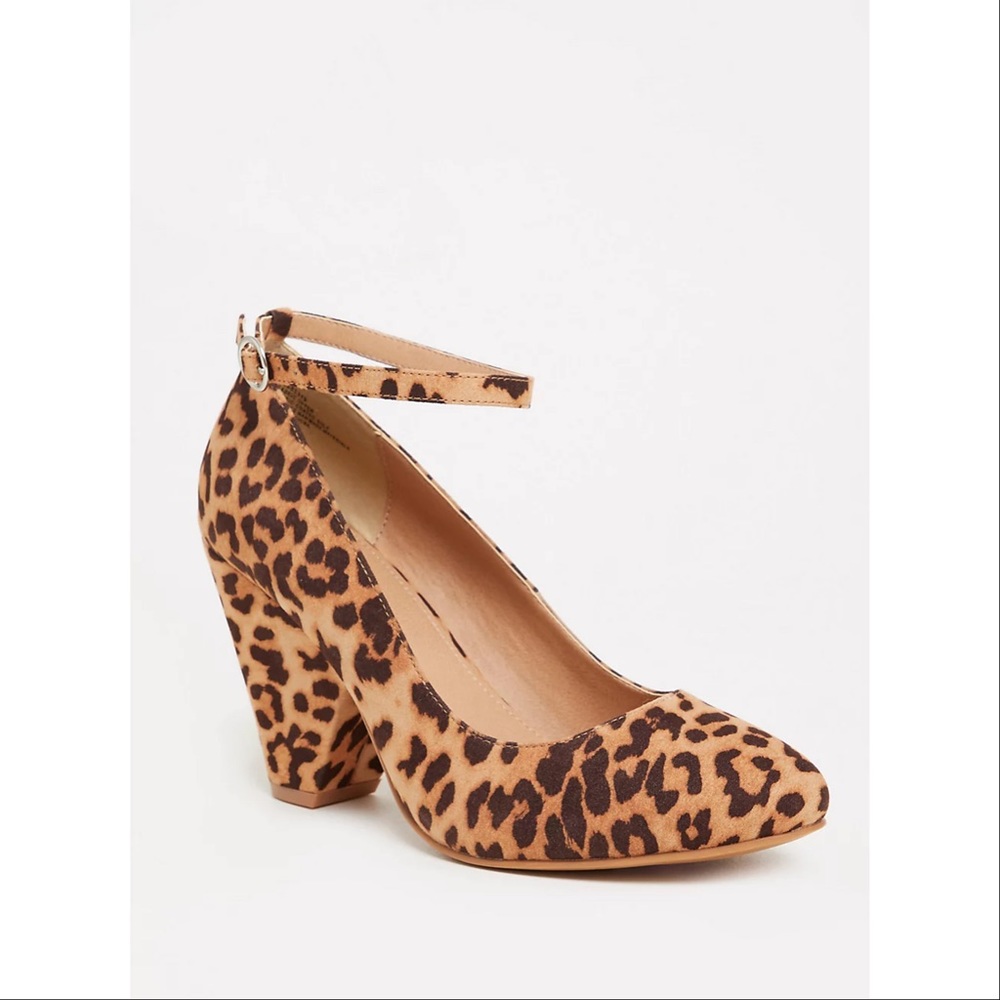 Torrid Leopard Faux Suede Cone Pumps